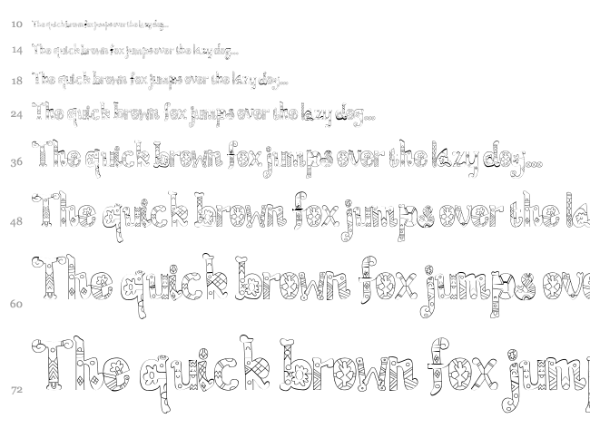 Byron Daze font waterfall
